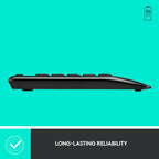 Logitech MK345 Wireless Keyboard and Mouse Renewed Combo