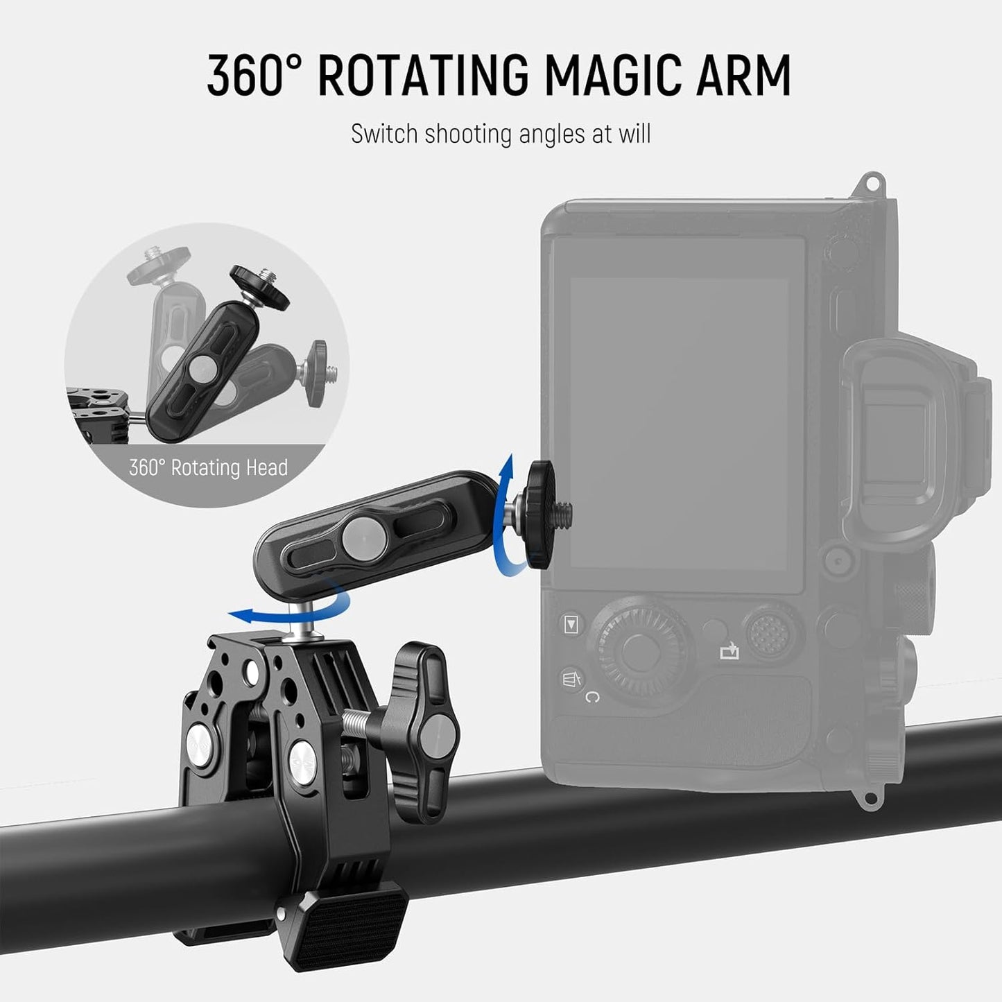 Neewer Action Camera 50-in-1 Accessory Super Clamp Kit