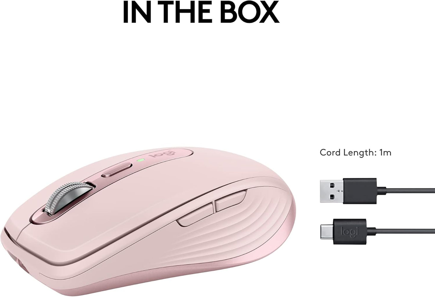 Logitech 910-006927 MX Anywhere 3S Compact Wireless Mouse - Rose