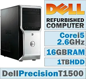 Dell Precision T1500-499015f1 i5 16GB 1TB HDD Windows 7 Pro — main product image
