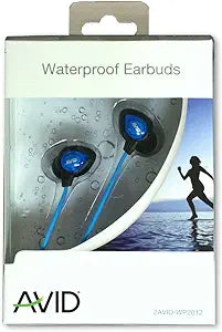 Avid Fitness Black/Aqua Waterproof Earbuds