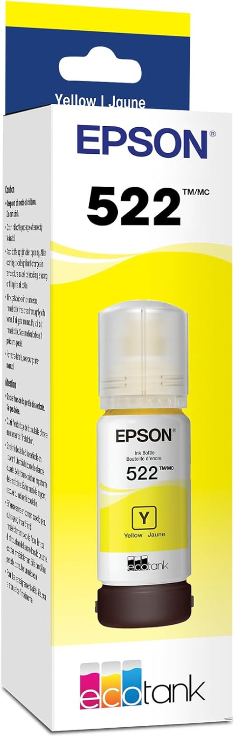 Epson T522420-S 522 EcoTank Yellow Ink Bottle — main product image
