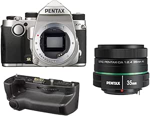 Pentax KP 35mm Weatherproof DSLR Camera Silver Kit