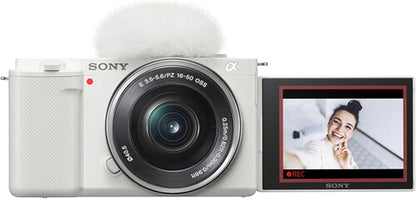Sony ZV-E10 (White) Mirrorless Vlogging Camera - 16-50mm Lens Bundle