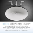 Lexicon LP-V210 White Quartz Composite Vanity Sink