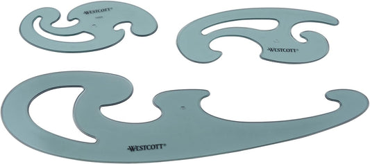 Westcott KT-8 French Curve Set (3 Pieces)