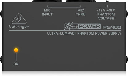 Behringer PS400 Micropower Ultra-Compact Phantom Power Supply
