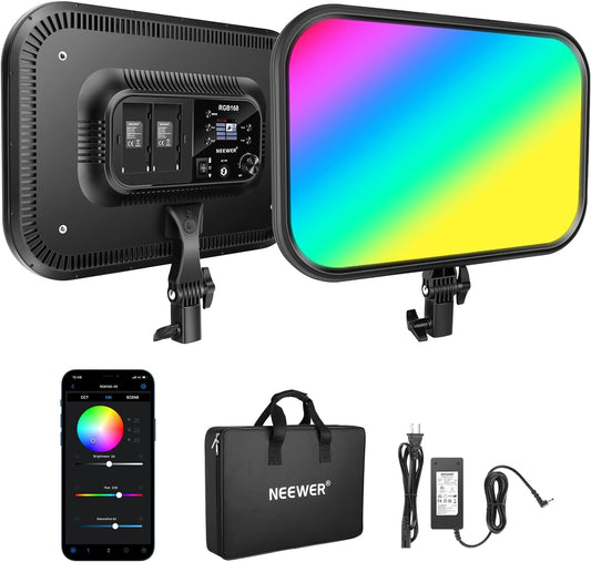 Neewer RGB168 18.3" RGB LED Video Light Panel with APP Control