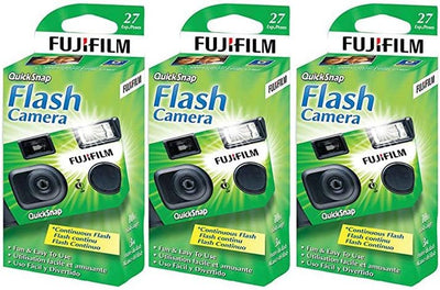 Fujifilm 879287 QuickSnap Flash 400 Disposable Camera (3-Pack)
