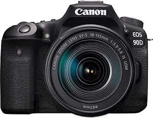Canon 3616C017 EOS 90D DSLR Camera with 18-135mm Lens — main product image