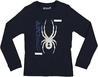 Spyder Youth Boys Athletic Graphic Long Sleeve Cotton T-Shirt