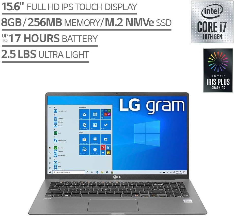 LG 15Z90N-R.AAS7U1 Gram 15.6-Inch i7 Laptop 8GB 256GB SSD
