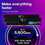 Crucial CT2K32G56C46U5 64GB DDR5 5600MHz Desktop Memory Kit