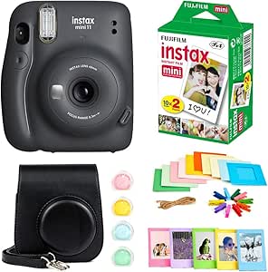 Fujifilm Instax Mini 11 Instant Camera Bundle - Charcoal Grey
