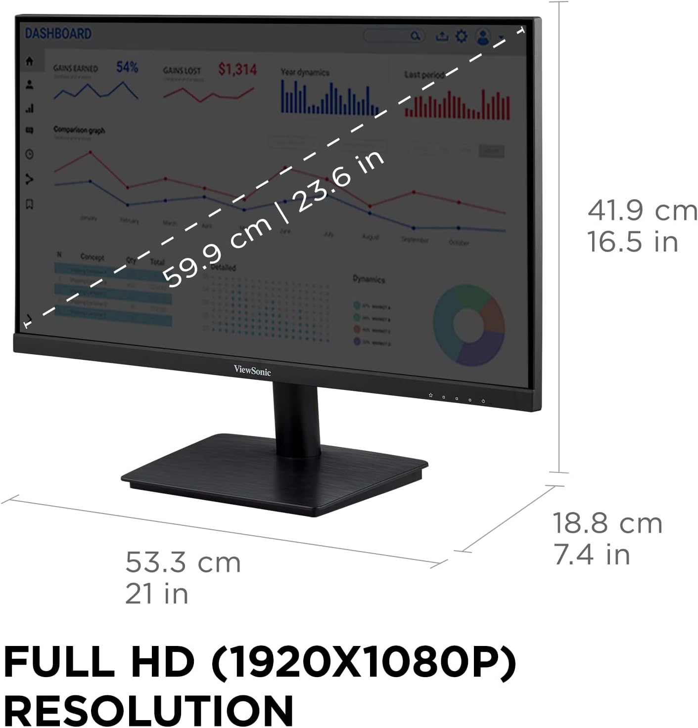 ViewSonic VA2409M 24" IPS FHD Monitor 75Hz