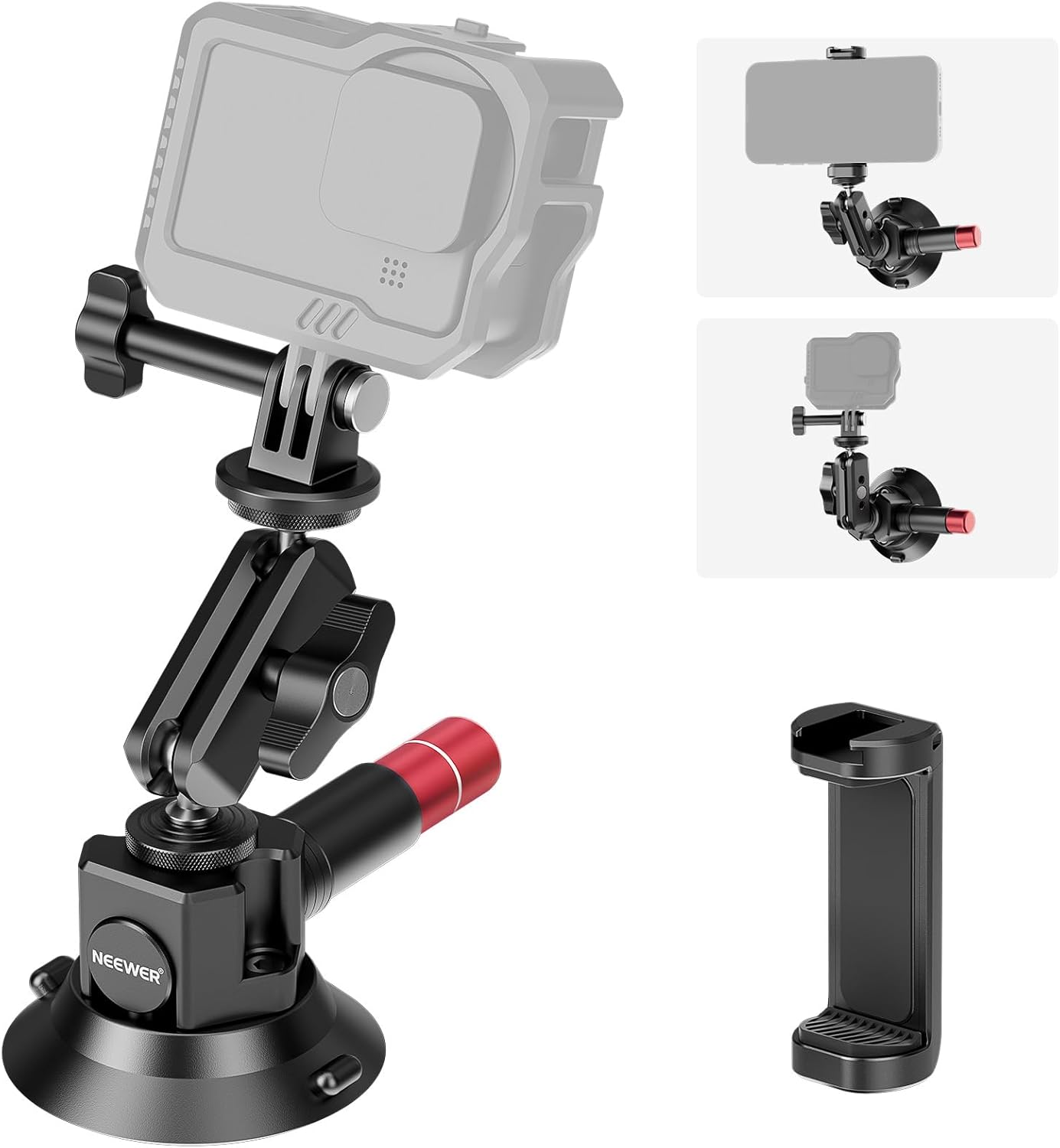 Neewer 10104421 Suction Cup Camera Mount with Magic Arm