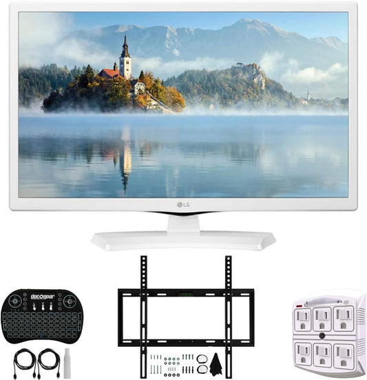 LG E3LG24LM520DWU 24" HD TV Monitor Bundle - Wall Mount, Keyboard