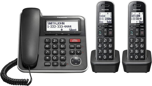 Panasonic KX-TGB852B Corded/Cordless Phone System with Answering Machine