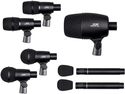 Monoprice 600007 Stage Right Drum Mic Kit: 7-Piece, XLR, Case Included
