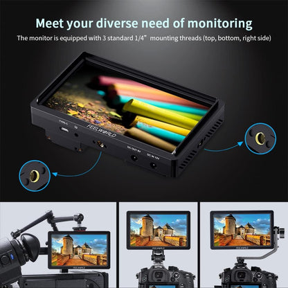 FEELWORLD FW568S 6" SDI 4K HDMI Camera Monitor