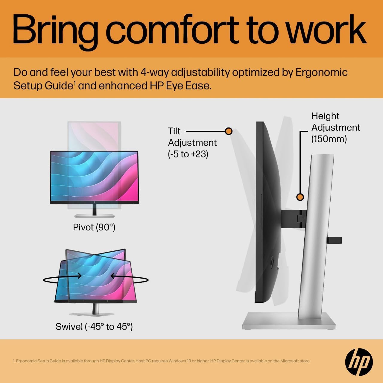 HP E24 G5 23.8" FHD IPS Monitor - HDMI DisplayPort USB