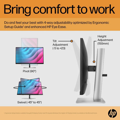 HP E24 G5 23.8" FHD IPS Monitor - HDMI DisplayPort USB