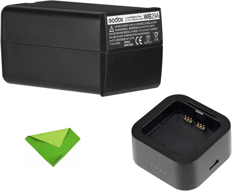 Godox WB29 Battery & UC29 Charger - AD200 Pro/AD300 Pro Flash — main product image