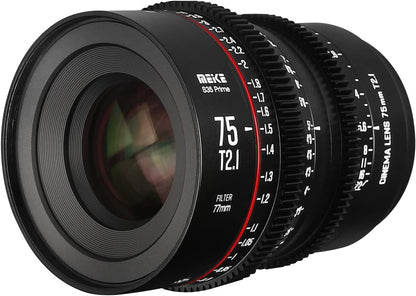 Meike 75mm T2.1 S35 Prime Cinema Lens EF Mount