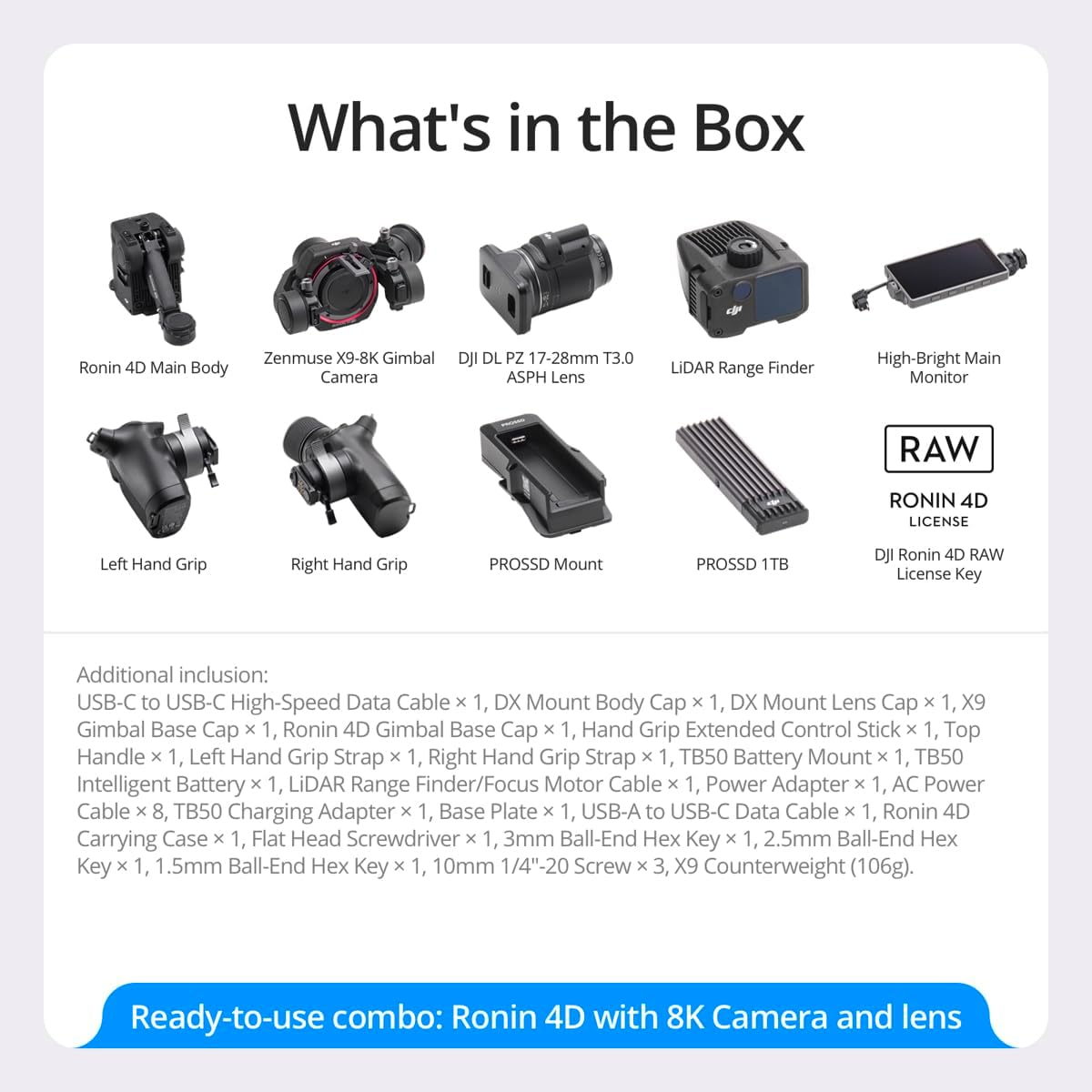 DJI CP.RN.00000351.01 Ronin 4D 8K Cinema Camera Combo