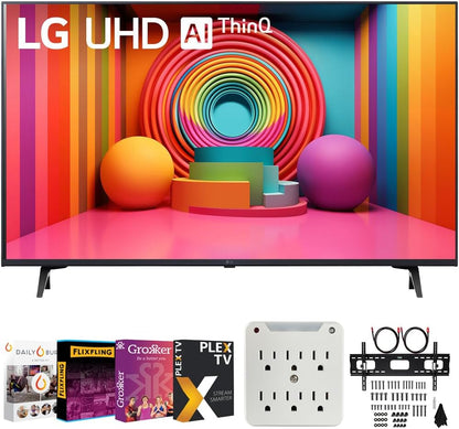 LG E6LG75UT7590PUA 75" 4K UHD Smart TV Bundle