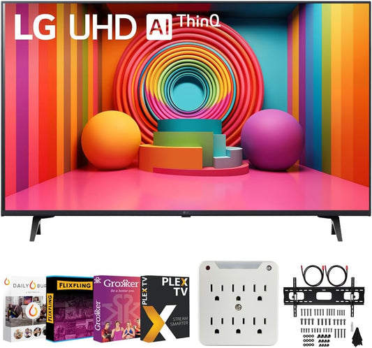 LG E6LG75UT7590PUA 75" 4K UHD Smart TV Bundle