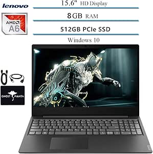 Lenovo 2020 15.6" HD Laptop - AMD A6, 8GB RAM, 512GB SSD
