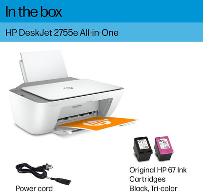 HP DJ 2755e DeskJet Printer: Wireless, Color, Instant Ink