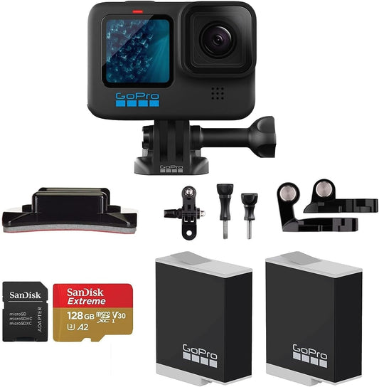 GoPro HERO11 Black Action Camera with 128GB SD Card Bundle