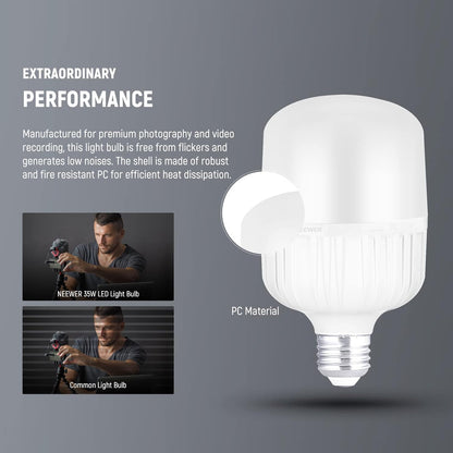 Neewer 35W LED Light Bulbs E26 5700K Daylight Studio Photography