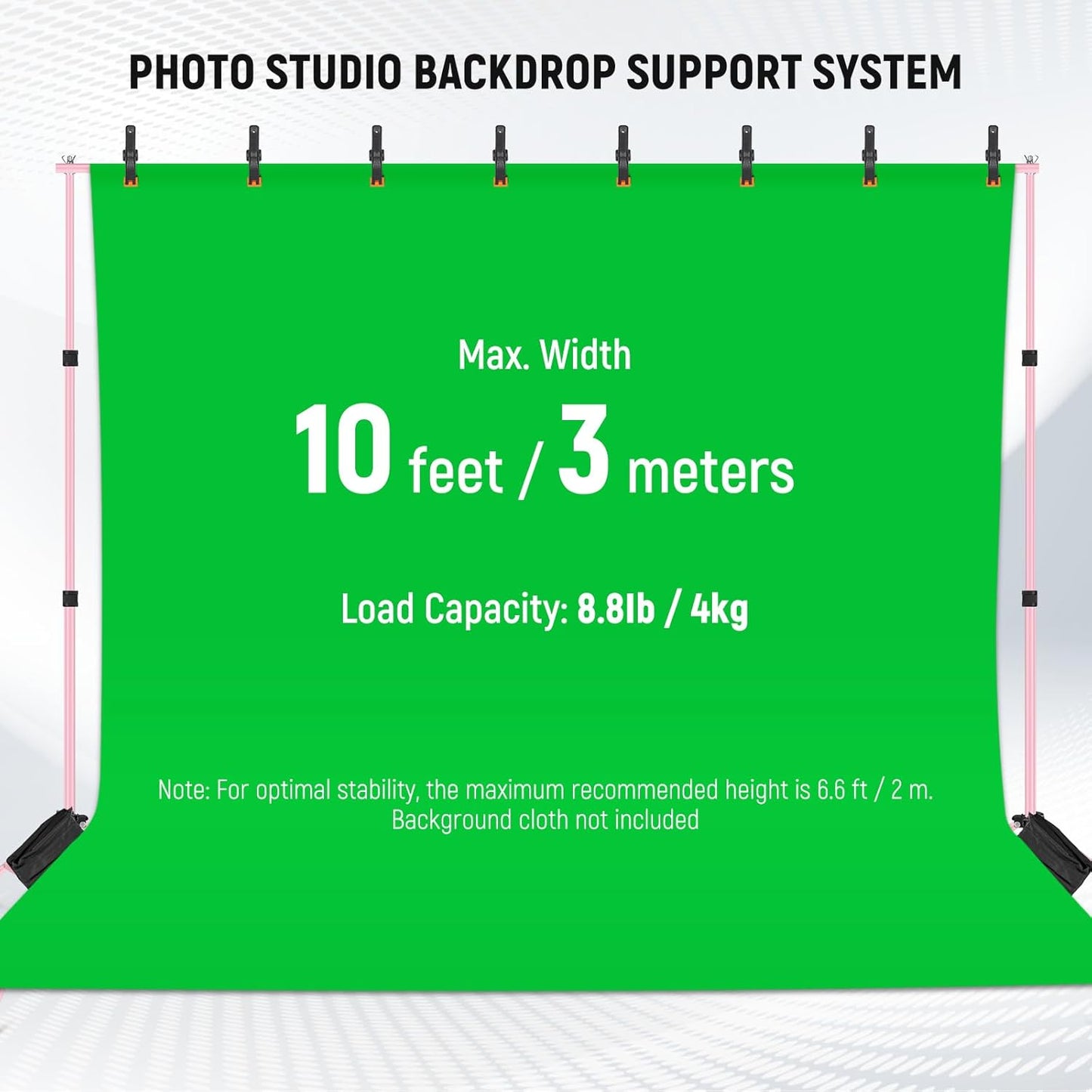 Neewer NK-ST0204: Photo Studio Backdrop Support System - Pink