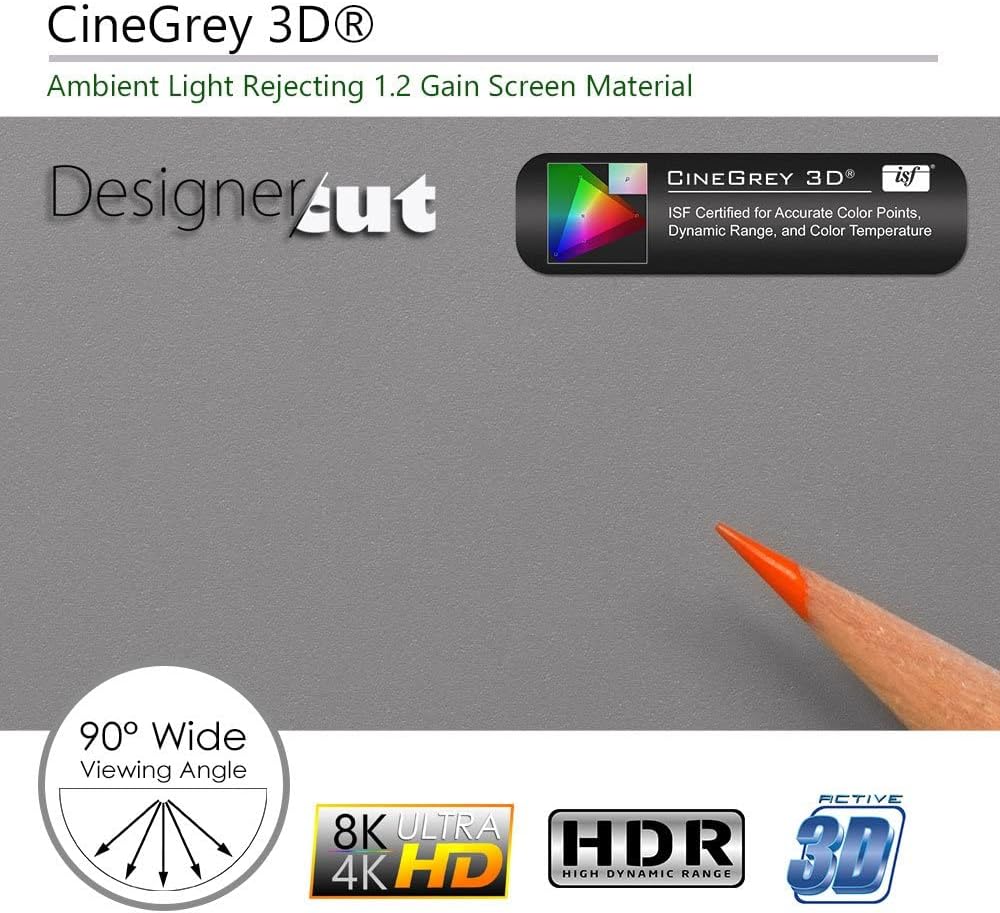Elite Screens CINEGREY3D-SM - Ambient Light Rejecting Screen Sample