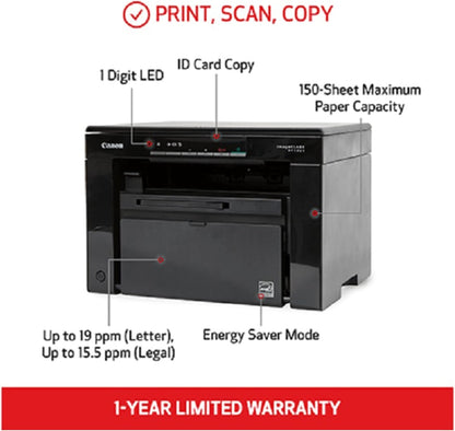Canon 5252B037 imageCLASS MF3010 Monochrome Laser Printer