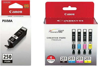 Canon 6497B001 PGI-250 CLI-251 Color Ink Tank 5-Pack