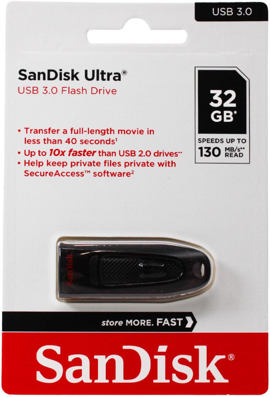 SanDisk SDCZ48-032G-UAM46 32GB Ultra USB 3.0 Flash Drive