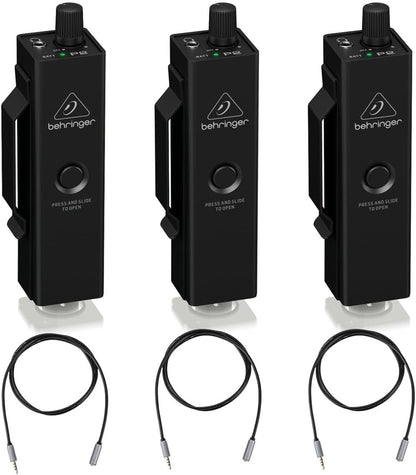 Behringer P2 3-Pack Personal In-Ear Monitor Amplifier Bundle