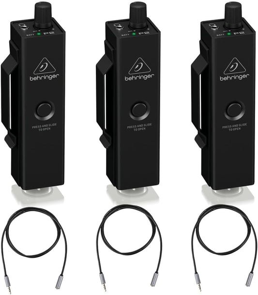 Behringer P2 3-Pack Personal In-Ear Monitor Amplifier Bundle