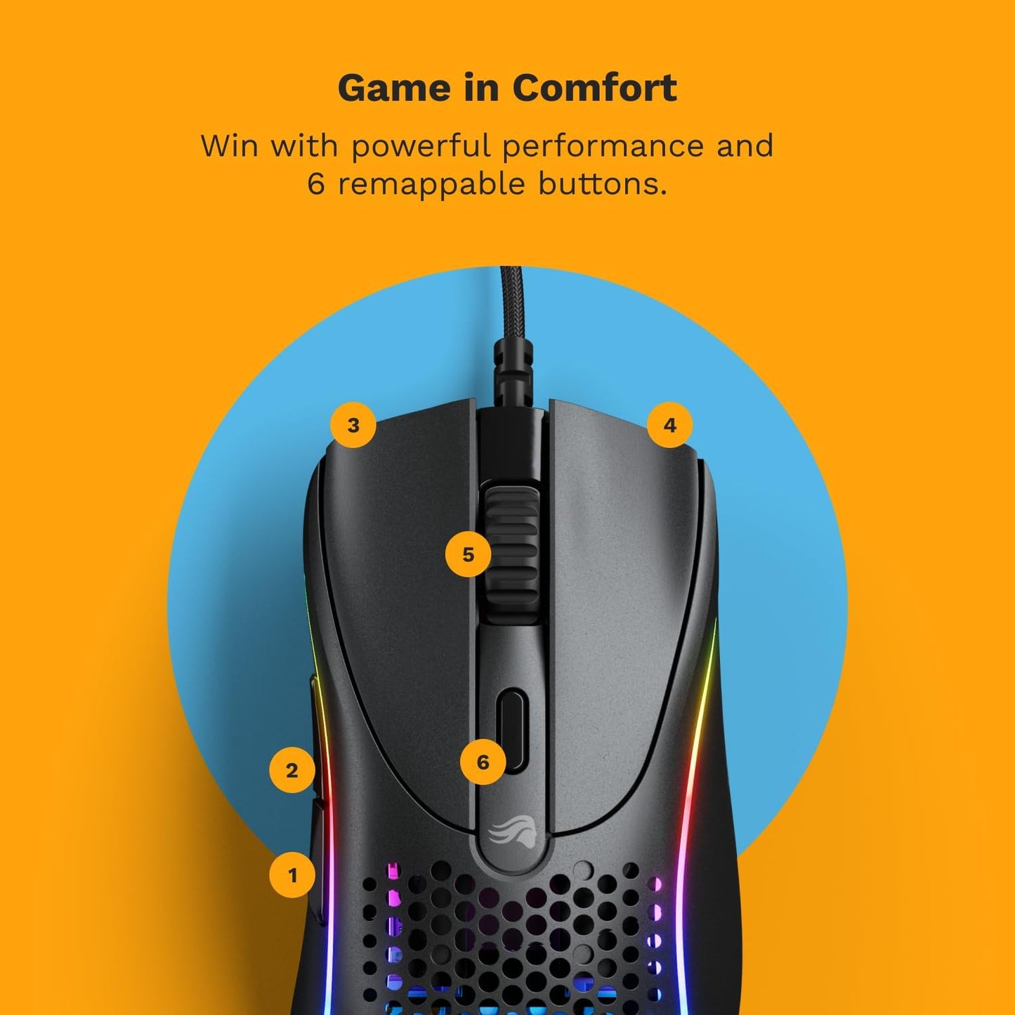 Glorious Glorious D 2 Wired Ergonomic Gaming Mouse