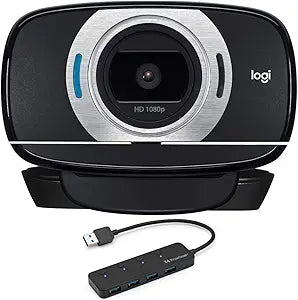 Logitech c615 1080p Webcam with 4-Port USB 3.0 Hub Bundle
