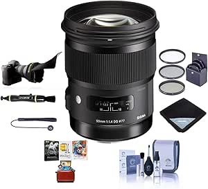 Sigma 50mm f/1.4 DG HSM Art Lens Nikon Bundle