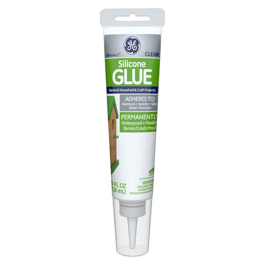 GE 2708910 Silicone 1 Glue Clear 2.8 oz Household Adhesive
