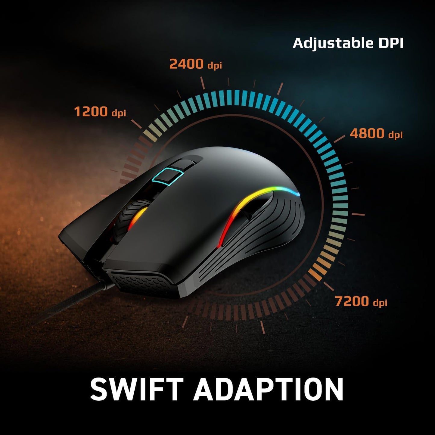 MSI FORGE GM300 Lightweight RGB Gaming Mouse