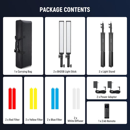 Neewer BH20B LED Video Light Kit