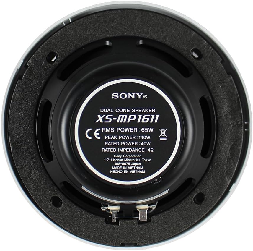 Sony XSMP1611.U Marine Audio Speakers 6.5 Inch Dual Cone