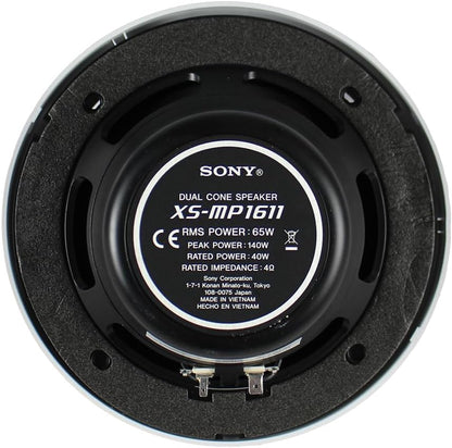 Sony XSMP1611.U Marine Audio Speakers 6.5 Inch Dual Cone